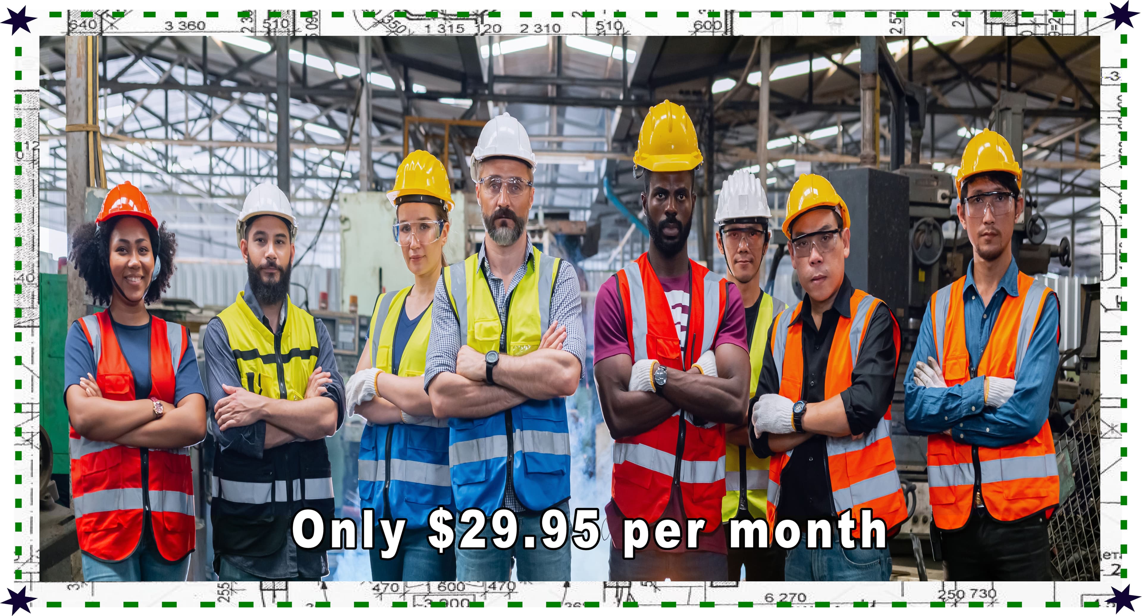 Group of specialty contractors with pricing information